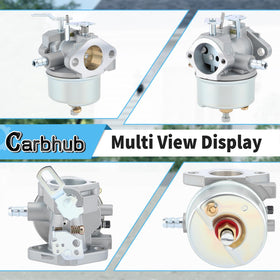Carbhub 640052 carburetor side view demonstrates compact fit for easy Tecumseh installation