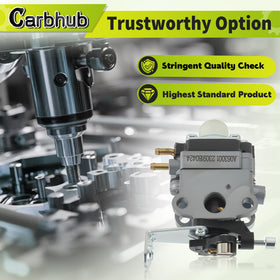 Carbhub gasket and carburetor combo demonstrates a complete repair kit.
