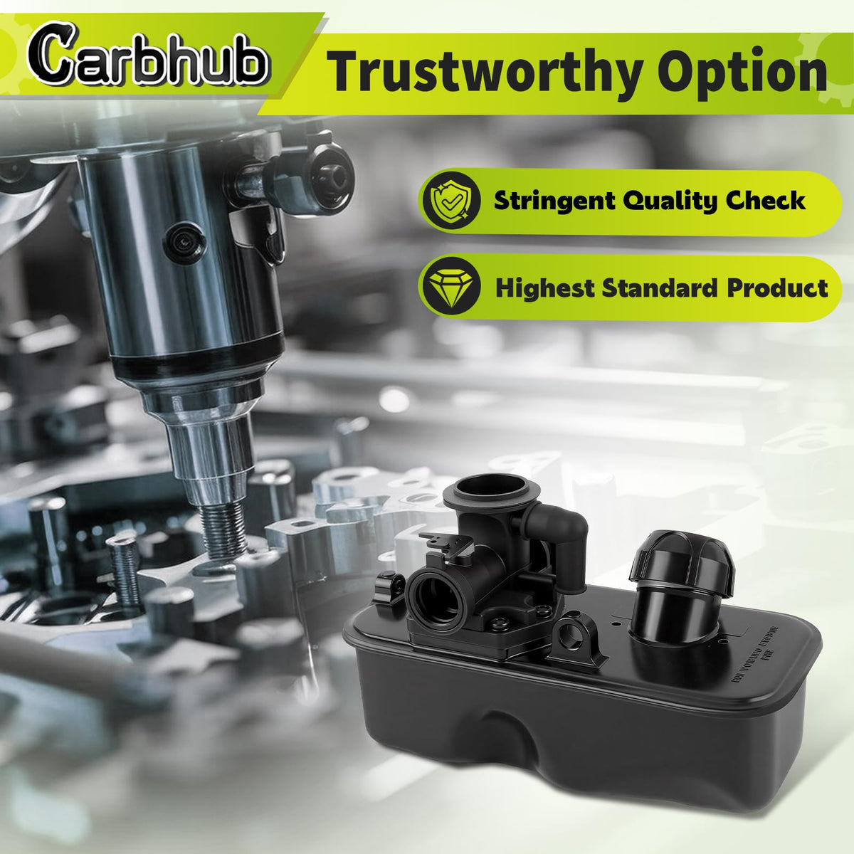 Carbhub gasket and diaphragm for carburetor pairing, secure seal and reliability.