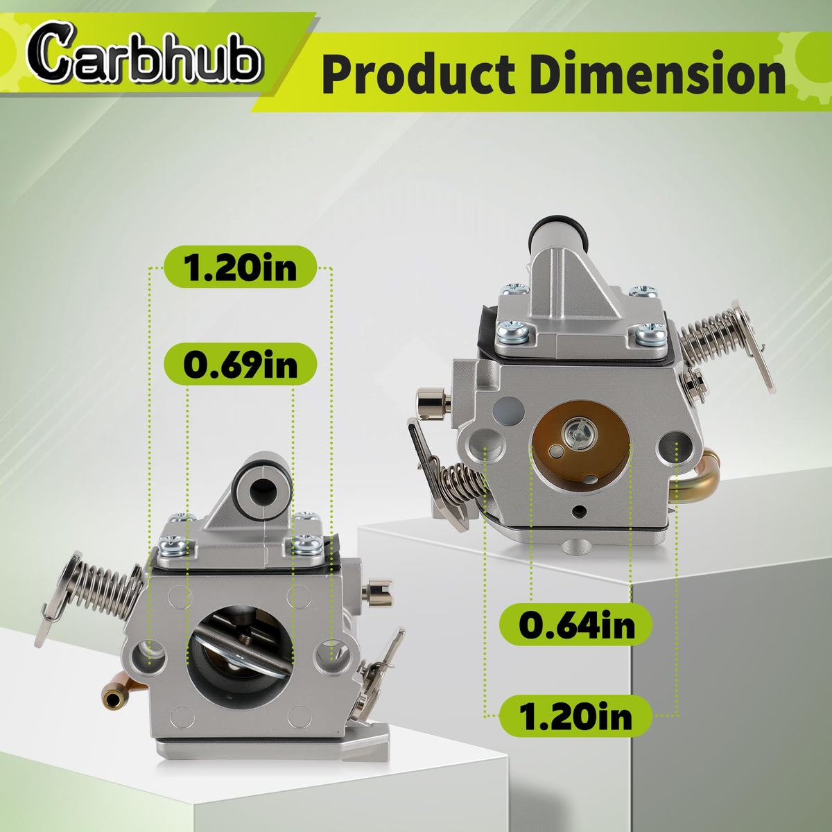 Carbhub MS170 air filter ready for installation to protect the engine and improve intake.