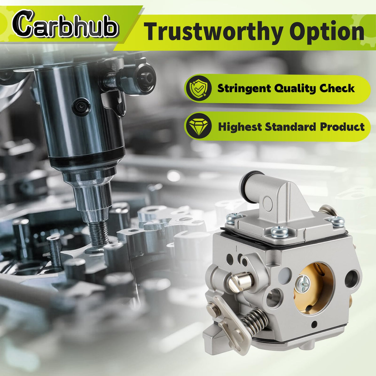 Carbhub MS170 fuel line included to ensure smooth fuel flow for reliable operation.
