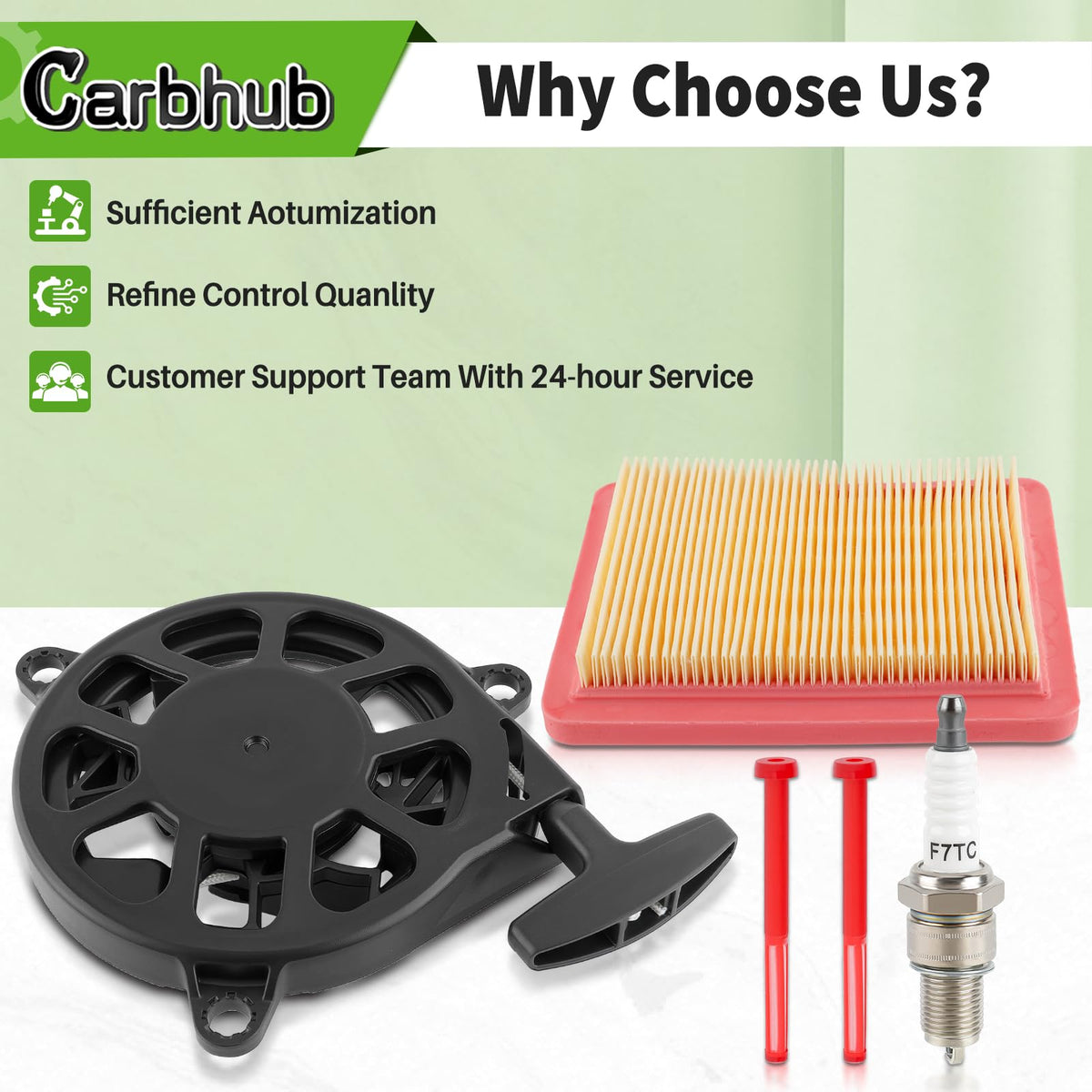 Carbhub recoil starter complete package; DIY replacement with components.