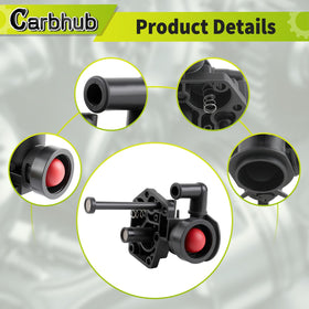 Carbhub screws and O-ring secure the carburetor assembly.