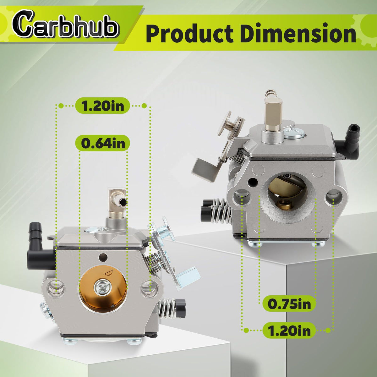 Carbhub spark plug included for reliable ignition during maintenance