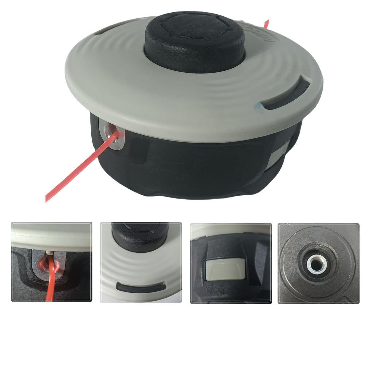Carburionix 27-2 trimmer head side view, reliable bolt adapter design