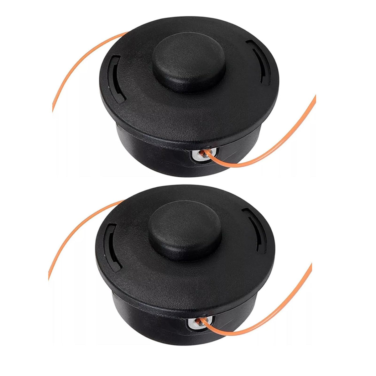 Carburionix 2-pack 25-2 trimmer head close-up showing quick-load design for easy replacements.
