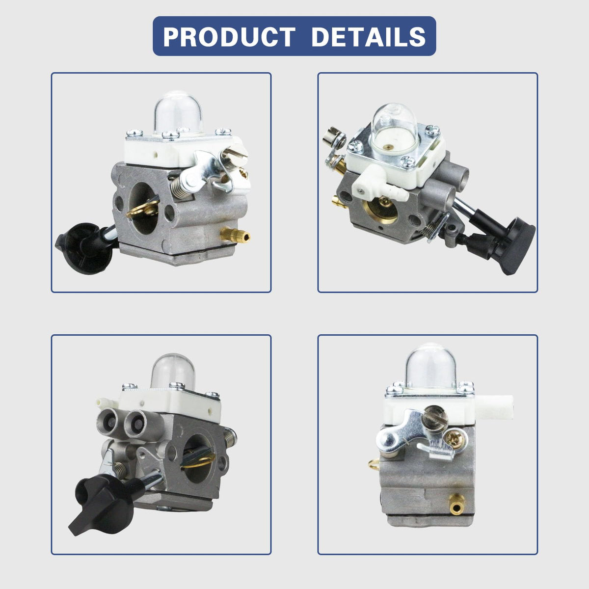 Carburionix BR200 kit packaging highlights included parts and usage notes