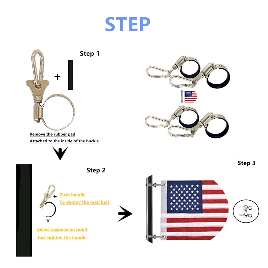 CARDCONVEX adjustable clip kit fits 0.75 to 1.2 inch poles