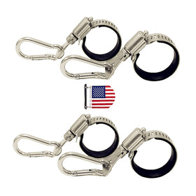 CARDCONVEX flagpole clip with carabiner secures rope loops on any flagpole