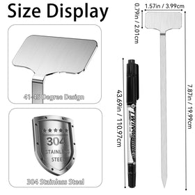 CareForge waterproof garden marker pen shows weatherproof labeling for pots.