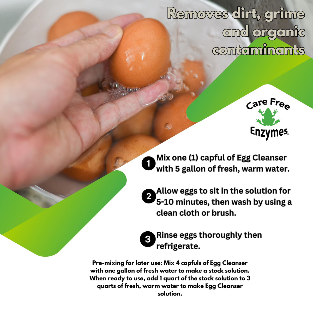 CareFree Enzymes label closeup highlighting plant-based, food-safe ingredients.