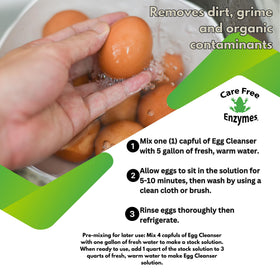 CareFree Enzymes label closeup highlighting plant-based, food-safe ingredients.