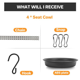 CARGEN birdbath durable PP material withstands weather and outdoor use.