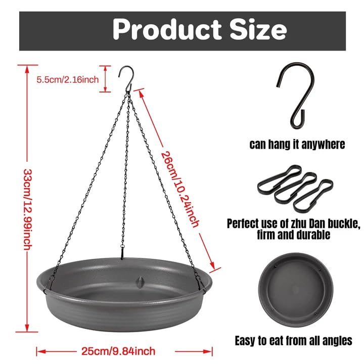 CARGEN birdbath feeder combo hanging shows a versatile setup for bathing and feeding.