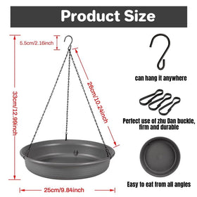 CARGEN birdbath feeder combo hanging shows a versatile setup for bathing and feeding.