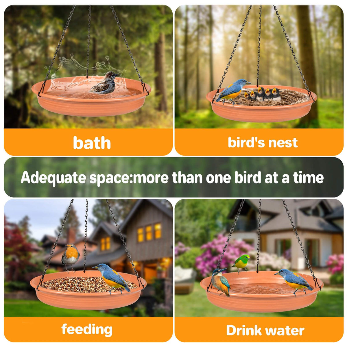 CARGEN stainless-steel hanging chain is rust-resistant for outdoor use.