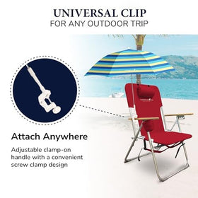 Caribbean Joe umbrella with 4ft arc canopy closed, ready to travel.