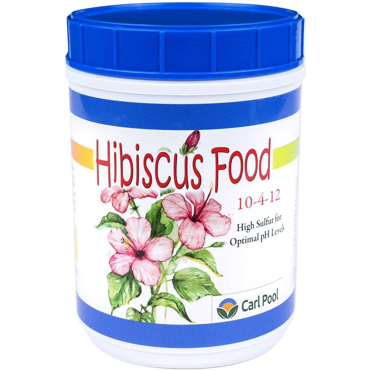 Carl Pool Hibiscus Plant Food granular 4lb bag for strong growth and flowering.