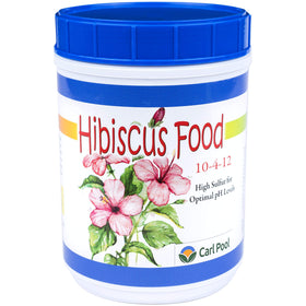 Carl Pool Hibiscus Plant Food granular 4lb bag for strong growth and flowering.