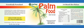 Carl Pool Palm Food being applied to soil around a palm for steady nutrition.