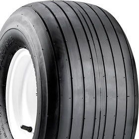 Carlisle Straight Rib tire on ride-on mower fit demonstrates broad compatibility.