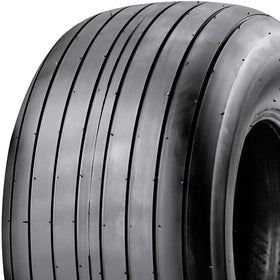 Carlisle Straight Rib tire tread detail highlighting ribbed contact on varied surfaces.