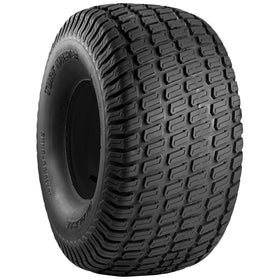 Carlisle Turf Master tire front view, stable turf traction for mowing tasks