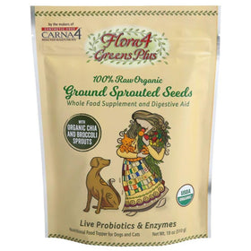 CARNA4 Flora4 bottle shows the whole-food topper for dogs and cats supporting gut balance.