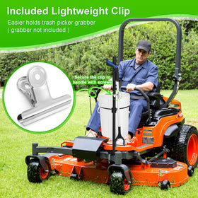 CAROD clip with screws keeps your trash grabber secure on the holder.