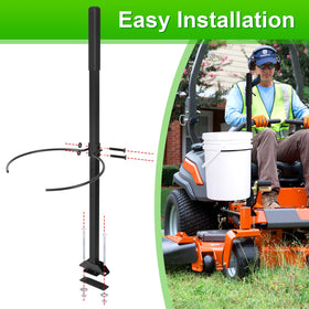 CAROD versatile front-bar mounting fits many zero-turn mowers.