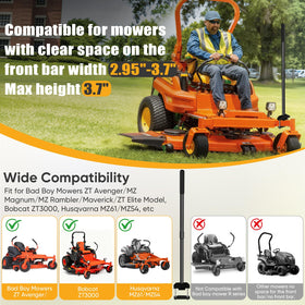 CAROD Mower Mount Assist Handle adjustable clamps suit many zero-turn models.