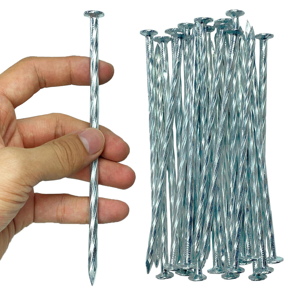 CAROYINO spiral stake securing artificial turf in soil for wind resistance