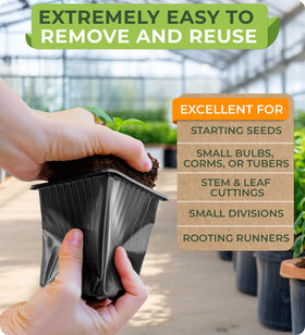 CARPATHEN 60-pack square pots ideal for indoor or outdoor planting projects