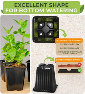 CARPATHEN 3.5x3.5 inch starter pots designed to save space