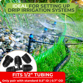 CARPATHEN 1/2in tubing three-way tee enables flexible garden splitting