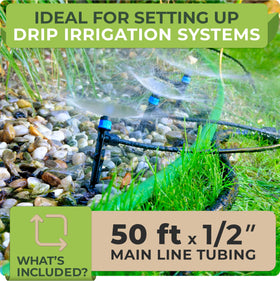 Carpathen quick-connect fittings enable tool-free setup for fast irrigation deployments.