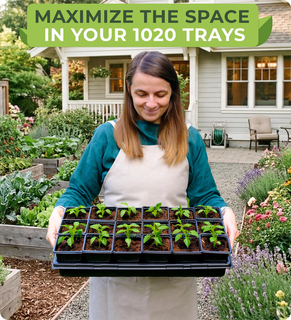 CARPATHEN reusable nursery pots with 10 tags to track plant progress