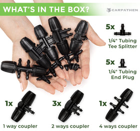 CARPATHEN 4-way splitter creates multiple drip paths from one mainline