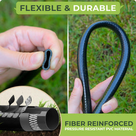 Carpathen UV-resistant black tubing stands up to sun for year-round use.