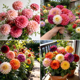 Carpet Creeping Dahlia seeds in mixed colors brighten borders and beds, ideal for cut flowers.