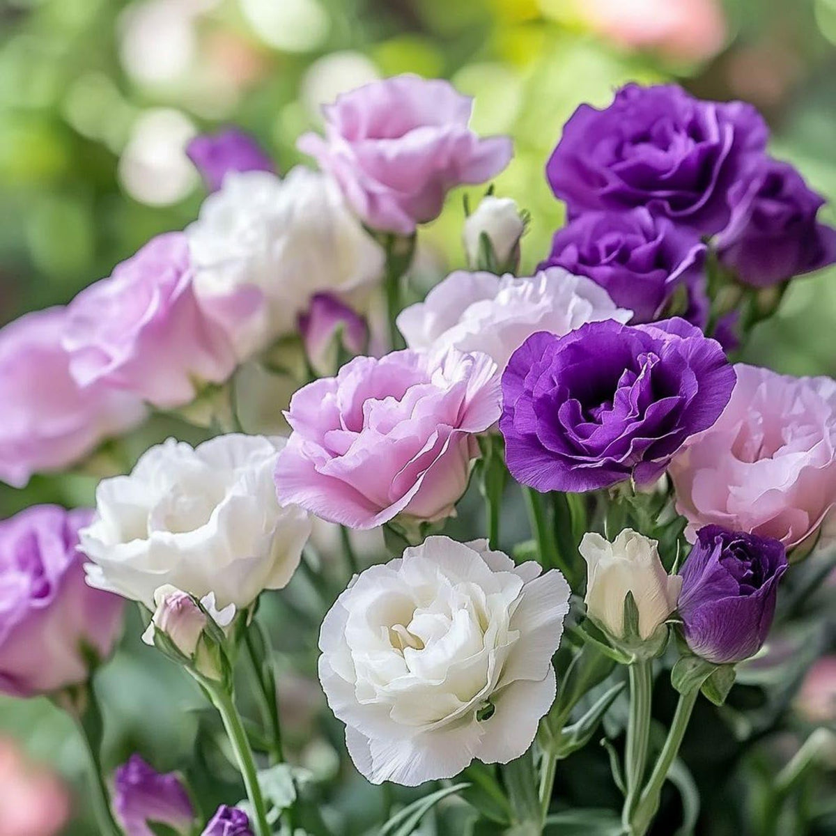 Carpet Creeping lisianthus seeds with long blooms for extended garden color.