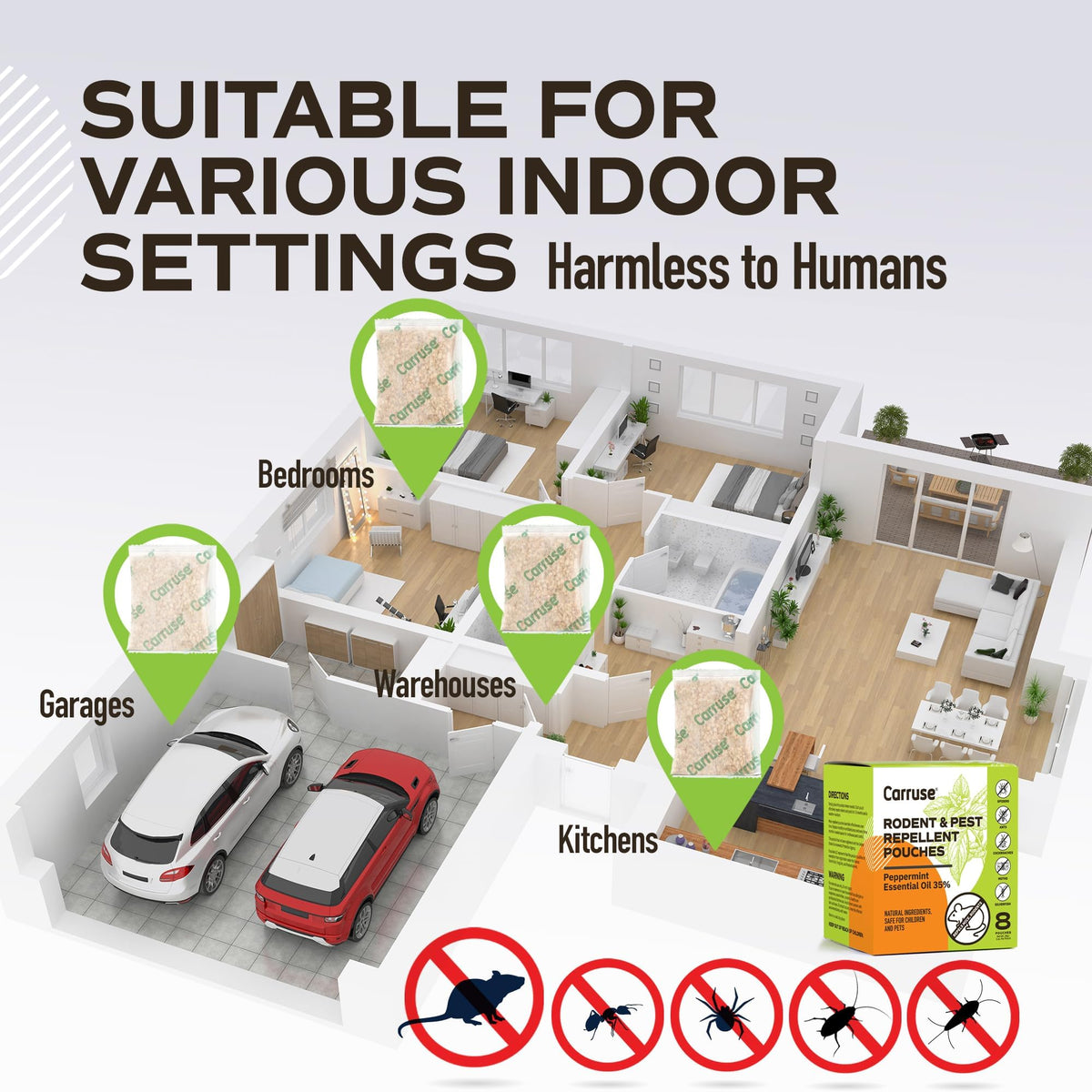 Carruse RV and boat storage pouch on shelf demonstrating versatile deterrence.