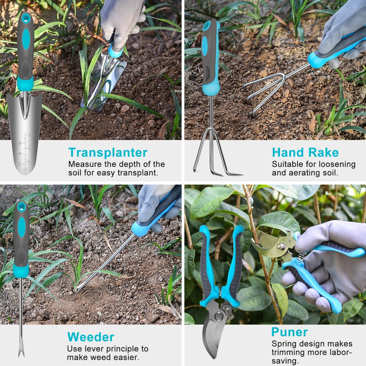 Carsolt ergonomic garden trowel with comfortable grip reduces hand fatigue