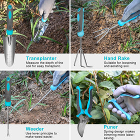 Carsolt ergonomic garden trowel with comfortable grip reduces hand fatigue