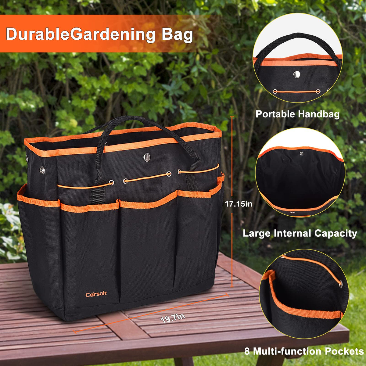 Carsolt garden tools set folding saw for branches.