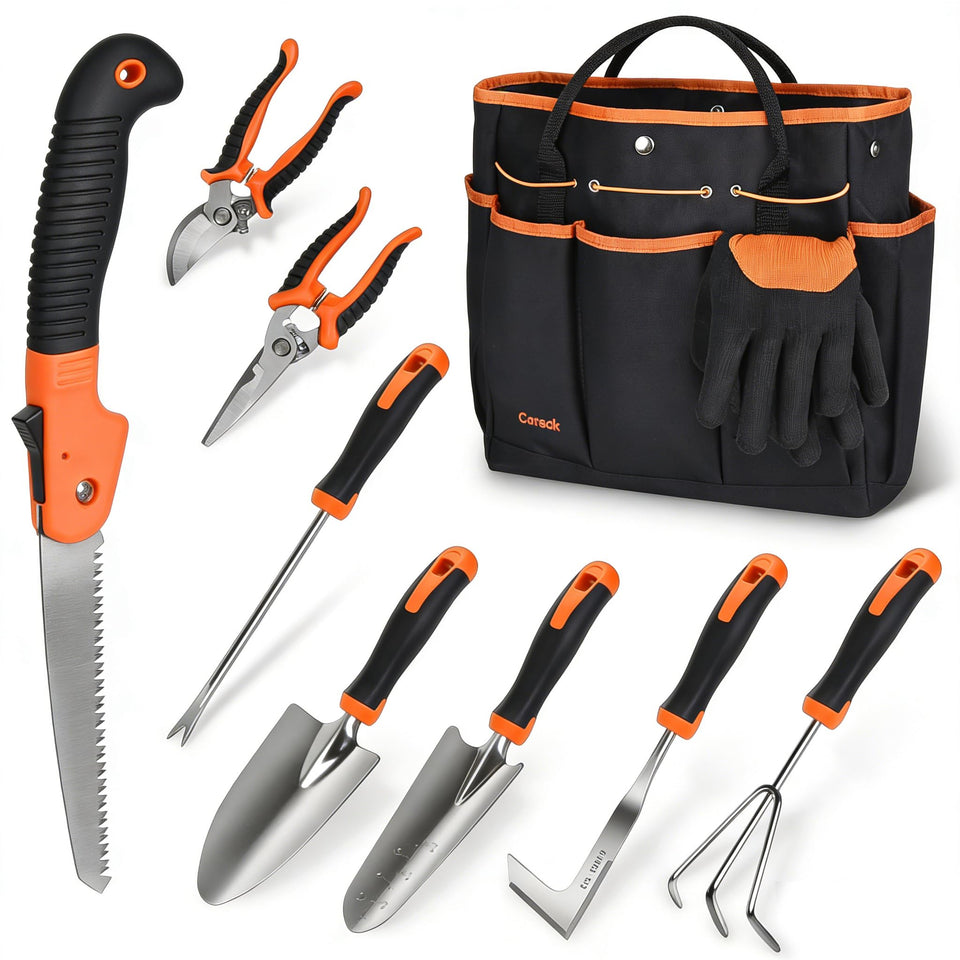 Carsolt garden tools set trowel for precise planting.