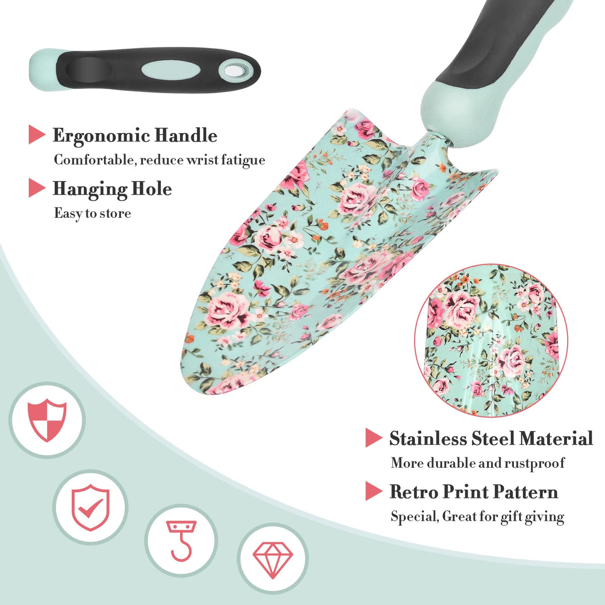 Carsolt non-slip rubber handles improve grip and reduce fatigue during extended gardening sessions.