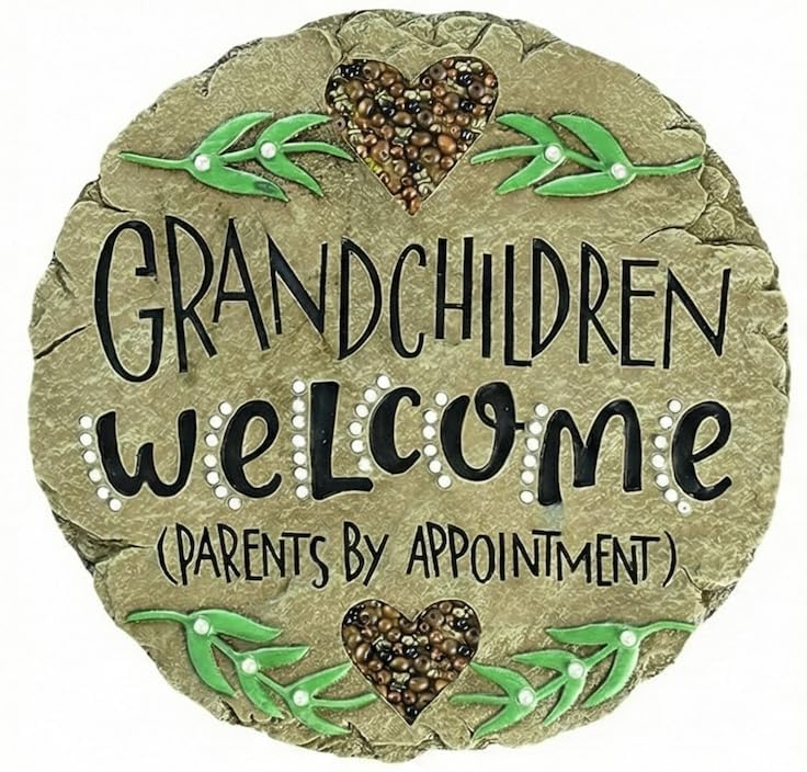 Carson Welcome Garden Stone beadworks closeup, durable outdoor decor with vibrant colors.