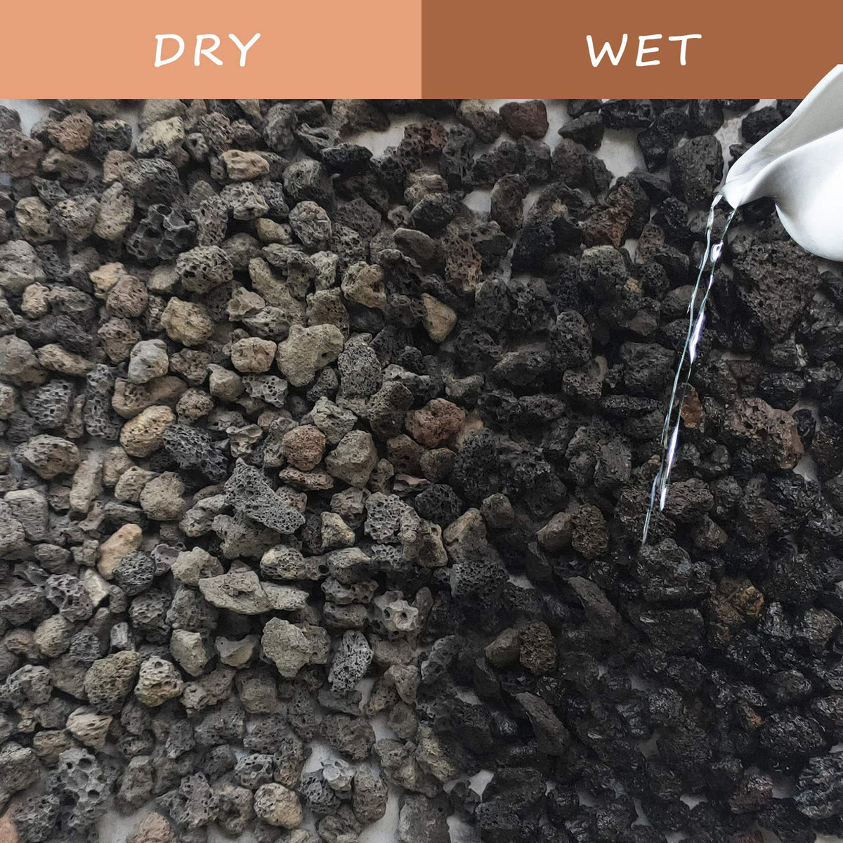 CARURBODY Red Lava Rocks DIY use promotes clean terracotta planters and drainage