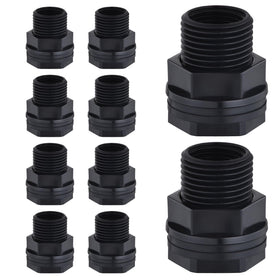 carvedexquisitely bulkhead fittings 10-pack front view for rain barrel setups.